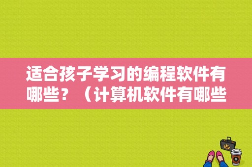 适合孩子学习的编程软件有哪些？（计算机软件有哪些）