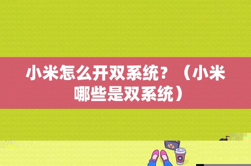 小米怎么开双系统？（小米 哪些是双系统）