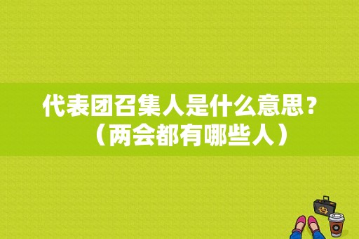 代表团召集人是什么意思？（两会都有哪些人）-图1