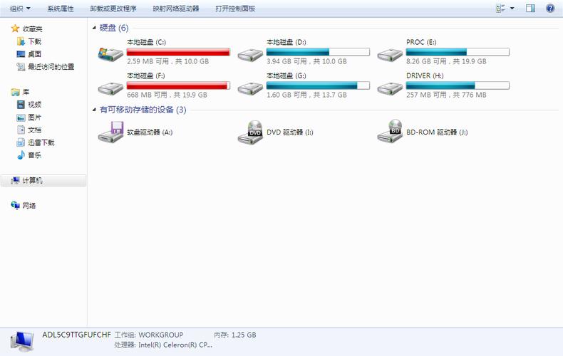 win7纯净版占用c盘多大空间？(win7纯净版32位)