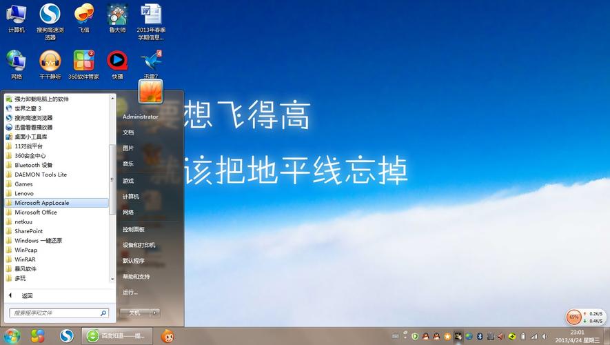 win7开机后桌面偏向右下方？(win7右下角)