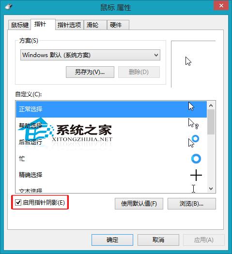 鼠标指针下显示阴影有什么用？win7怎么使用鼠标阴影-图3