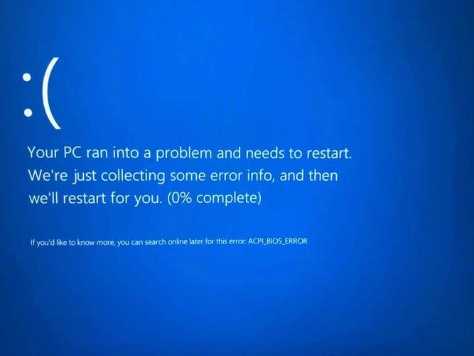 教室多媒体投影蓝屏怎么办？winpe acpi.sys 蓝屏