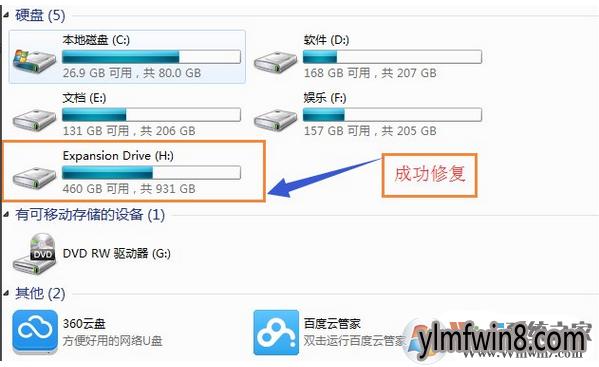 移动硬盘时间长了不识别怎么处理？（win8不读移动硬盘）-图1