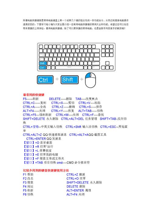 电脑快捷键是哪一个键？（电脑上的快捷键有哪些）-图3