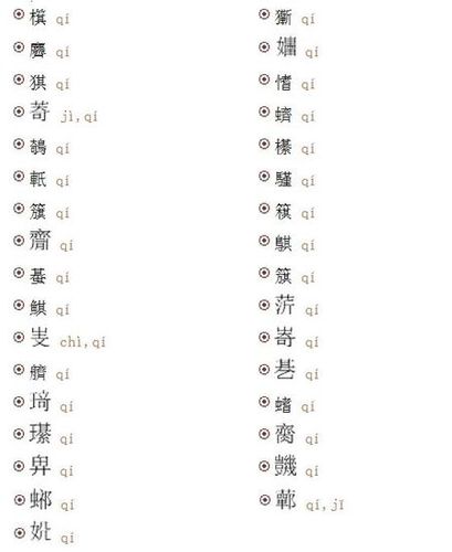 读“qi`”的字有哪些？（读qi的字有哪些）-图3