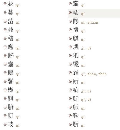 读“qi`”的字有哪些？（读qi的字有哪些）-图2