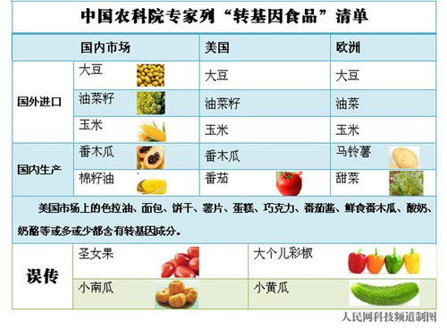 主要的转基因食品包括？（哪些食物转基因）