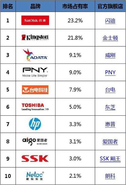 u盘排名前十品牌？（u盘品牌有哪些品牌）-图2