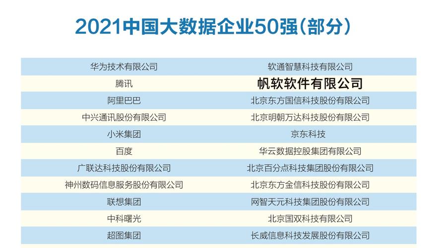 国内大数据公司排名前十名？（大数据行业公司有哪些）