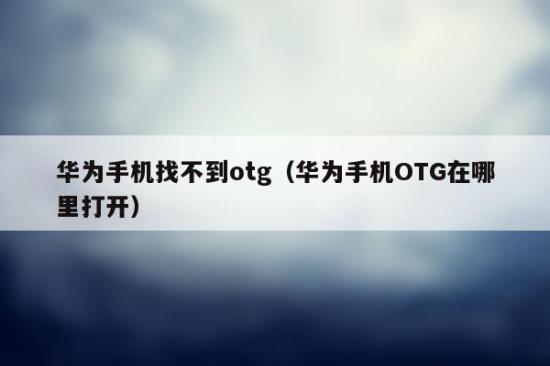 华为什么型号手机支持OTG功能？（华为哪些手机带OTG）-图2