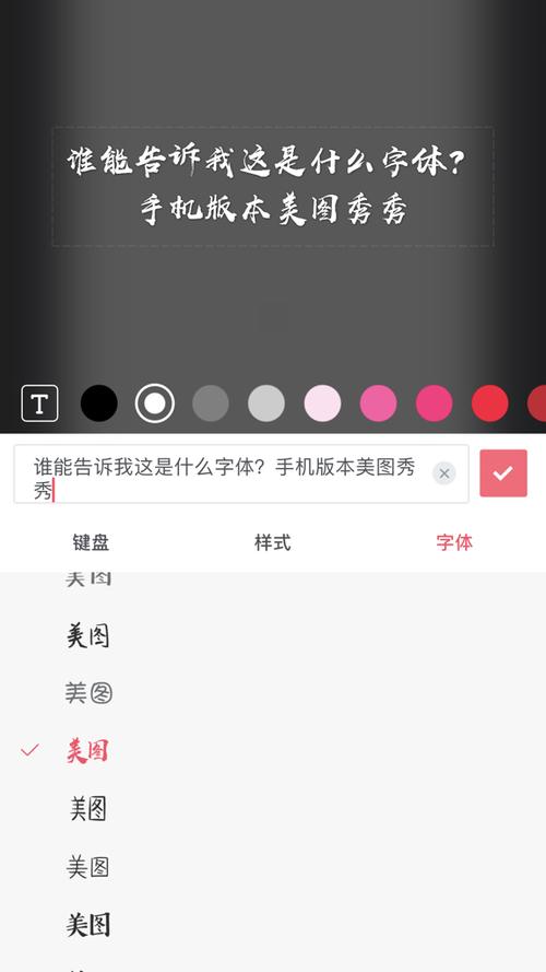 求问手机版美图秀秀里这种字体叫什么？（美图秀秀的字体有哪些）